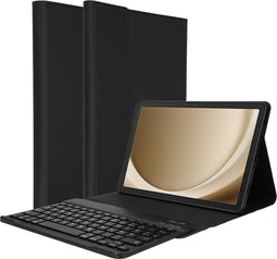 Accezz Tablet Hoes met Toetsenbord - Geschikt voor Samsung Galaxy Tab A9 Plus - QWERTY Bluetooth Keyboard Bookcase - Zwart