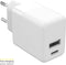 Accezz USB C / USB A Oplader Adapter - Snellader 20 Watt - Fast Charger Lader - wit