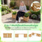Coast Plantenbak met Tuinbank - 2-in- met 2 Zijbakken - 105 x 26,5 x 29,5 cm - Houtkleur