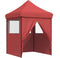 vidaXL - Partytent - inklapbaar - pop-up - met - 4 - zijwanden - bordeauxrood
