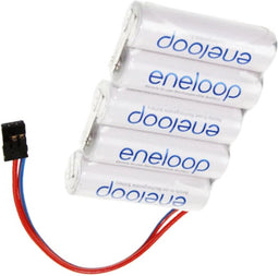 Accu 6 volt 1900 mAh 72 x 14,5 x 50 mm met Graupner-connector