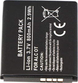 Accu geschikt voor Alcatel One Touch 536 accu CAB3120000C1 met 3,7 volt en 800mAh capaciteit