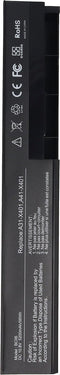 Accu geschikt voor ASUS F301, A31-X401, Li-ion, 10.8V, 5200mAh, 56.2Wh, zwart