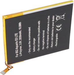 Accu geschikt voor BQ Aquaris 0759, 0760, 0858, Aquaris E5 4G, Aquaris E5 LTE, Aquaris E5.0 Li-Polymer 3.8 volt 2850mAh
