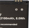 Accu geschikt voor de iNew V7 mobiele telefoon batterij EL395468PV met 3.8 volt en 2100mAh