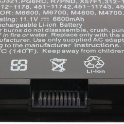 Accu geschikt voor Dell Precision M4600 11,1 volt 6600mAh