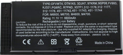 Accu geschikt voor Dell Precision M4600 11,1 volt 6600mAh