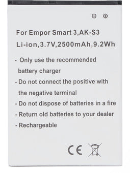 Accu geschikt voor Emporia Smart 3 AK-S3 Li-ion 3,7V 2500mAh 9,2Wh