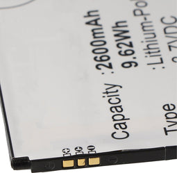 Accu geschikt voor Kazam Trooper 2 6.0, Trooper 2 X6.0 3.7 volt 2600mAh