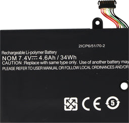 Accu geschikt voor Lenovo ThinkPad Yoga 11e, 45N1751, Li-Polymer, 7.4V, 4600mAh, 34.0Wh, ingebouwd