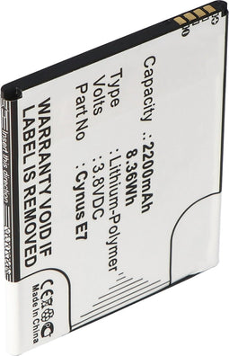 Accu geschikt voor Mobistel Cynus E6 batterij BTC-MCE600SL, Li-Polymer, 3.8V, 2300mAh, 8.74Wh