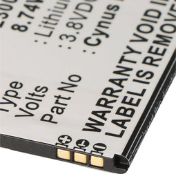 Accu geschikt voor Mobistel Cynus E6, Li-Polymer, 3.8V, 2300mAh, 8.7Wh