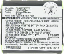 Accu geschikt voor Motorola HKNN4002A Talkabout FV500, T9500 3.6 volt 700mAh