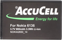 Accu geschikt voor Nokia BL-4C met 3,7 volt en 900mAh