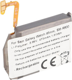 Accu geschikt voor Samsung Galaxy Watch 46mm, SM-R800, Li-Polymer, 3.85V, 472mAh, 1.8Wh, ingebouwd, zonder gereedschap