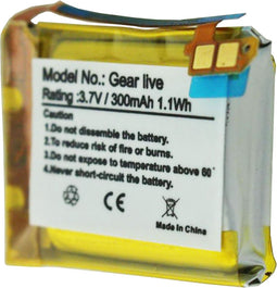 Accu geschikt voor Samsung Gear Live, SM-R382, Samsung EB-BR382FBE, lithium-polymeerbatterij 3,7 volt 300 mAh