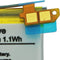 Accu geschikt voor Samsung Gear Live, SM-R382, Samsung EB-BR382FBE, lithium-polymeerbatterij 3,7 volt 300 mAh