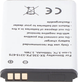 Accu geschikt voor Simvalley SX-330, PX-3315-675, Li-ion, 3.7V, 1000mAh, 3.7Wh