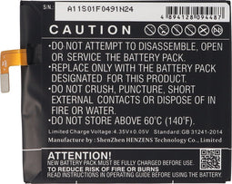 Accu geschikt voor Sony Ericsson XPERIA T3, Li-Polymer, 3.8V, 2500mAh, 9.5Wh, ingebouwd, zonder gereedschap