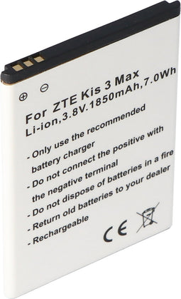 Accu geschikt voor ZTE Kis 3 Max, Li-ion, 3.8V, 1850mAh, 7.0Wh