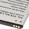 Accu geschikt voor ZTE Kis 3 Max, Li-ion, 3.8V, 1850mAh, 7.0Wh
