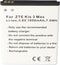 Accu geschikt voor ZTE Kis 3 Max, Li-ion, 3.8V, 1850mAh, 7.0Wh