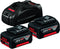 Accu Set de base : GAL 1880 CV + 2 batteries GBA 18 V 5,0 Ah M-C Professional (2 x GBA 18V 5,0Ah M-C + GAL 1880 CV )