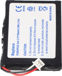 AccuCell-batterij geschikt voor Apple iPod 3G, 3G, 616-0159, E225846