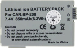 AccuCell-batterij geschikt voor Canon iVIS DC200-camcorder, 850 mAh
