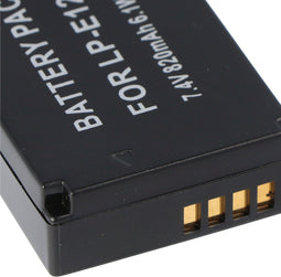 AccuCell-batterij geschikt voor CANON LP-E12, EOS M digitale camera