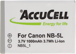 AccuCell-batterij geschikt voor Canon NB-5L Digicam IXY 900 IS