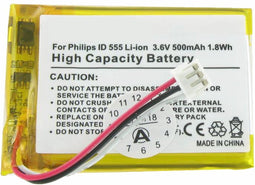 AccuCell-batterij geschikt voor de batterij PHILIPS ID 555 batterij SL-422943