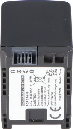 AccuCell-batterij geschikt voor de nieuwste software van Canon BP-819-batterij