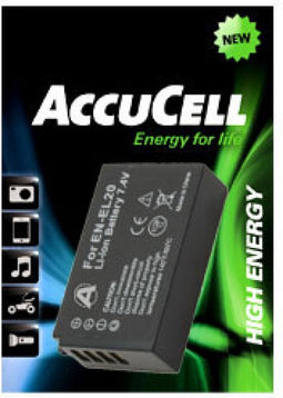 AccuCell-batterij geschikt voor EN-EL20-batterij, Nikon 1 J1-batterij
