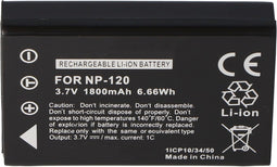 AccuCell-batterij geschikt voor Fuji NP-120, BP-1500S, D-LI7, DB-43