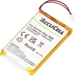 AccuCell-batterij geschikt voor Garmin iQue 3600a, 2000mAh verlengd