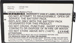 AccuCell-batterij geschikt voor HTC Advantage, P / N ATHE160, 2200mAh