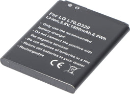 AccuCell-batterij geschikt voor LG D320, L70-batterij BL-52UH