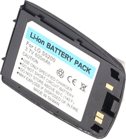 AccuCell-batterij geschikt voor LG S5200, 600 mAh mat zwart