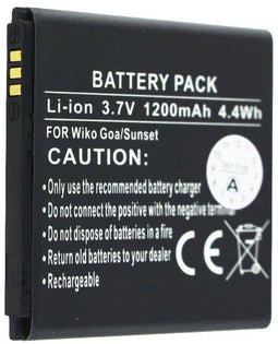 AccuCell-batterij geschikt voor mobiele telefoonbatterij Wiko Goa, Wiko Sunny, Sunset-batterij S104-K42000-014, Wiko 2502