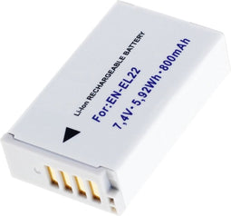 AccuCell-batterij geschikt voor Nikon 1 J4-batterij EN-EL22-batterij