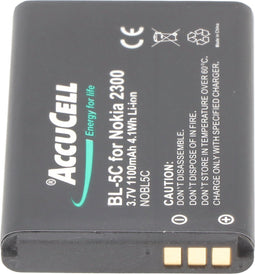 AccuCell-batterij geschikt voor Nokia 1101, BL-5C, 800mAh