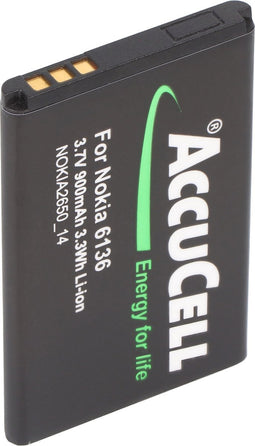 AccuCell-batterij geschikt voor Nokia 6103, BL-4C