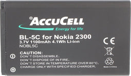 AccuCell-batterij geschikt voor Nokia 6108, BL-5C, 750mAh
