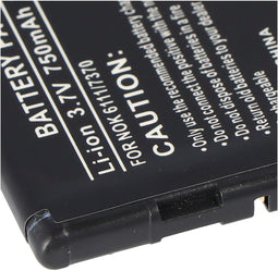 AccuCell-batterij geschikt voor Nokia 6111, 550mAh