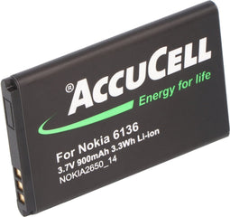 AccuCell-batterij geschikt voor Nokia 6125, BL-4C