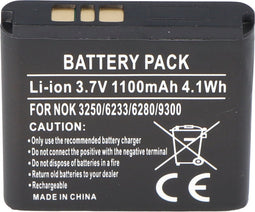 AccuCell-batterij geschikt voor Nokia 6288, BP-6M, 600mAh