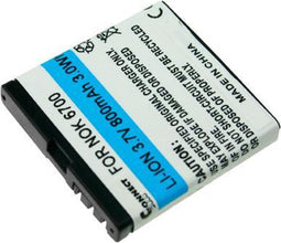 AccuCell-batterij geschikt voor Nokia 6700 classic komt overeen met BL-6Q