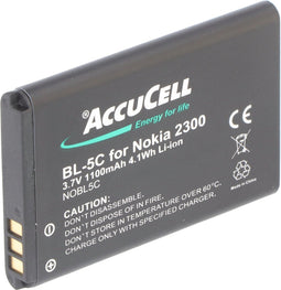 AccuCell-batterij geschikt voor Nokia 7600, BL-5C, 1000mAh