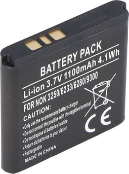 AccuCell-batterij geschikt voor Nokia 9300i-smartphone, BP-6M, 600mAh